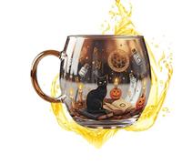 Yidueace Halloween Coffee Cups - Haunted Path Glass Coffee Mugs | Beverage Containers Table Centerpieces | for Home Farmhouse Apartment Hotel Counter Restaurant Table