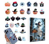 Yidueace Halloweens Calendar - Countdown to Halloweens Decoration,Mini Toys Doll Horror Collectible for Men Kids Kitchen Adults Teen Girls Home Women Boys