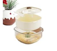 Yidueace Small Turtles Aquarium | Small Clear Full View Multifunctional Land Turtles Habitat - Reptile Land Turtle Aquarium Tank | For Crabs Fish Amphibians Water Inhabitants Reptiles