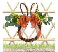 Yidueace With rabbit motif for the front door, welcome decoration in rabbit shape, door wreath, for indoor and outdoor use, home, window, wall, living room, bedroom, spring, holidays, festivals and