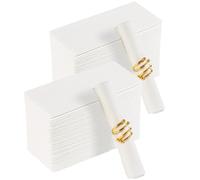 YIDUHAO Disposable Guest Towels, Linen Feel Hand Towels, Cloth-Like Paper Napkins,White Napkins,100 Pack