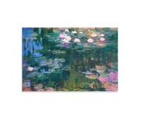 YIEANBAO Claude Monet Impressionist Famous Painting Poster (Water Lilies 2) Canvas Print Art Poster, Wall Art Home Decoration Painting; Unframe; 24x36inch(60x90cm)