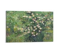 YIEANBAO Vincent Van Gogh Poster Post-Impressionist (Roses French Impressionist Landscape Painting) Canvas Print Art Poster, Wall Art Home Decoration Painting; Frame; 08x12inch(20x30cm)