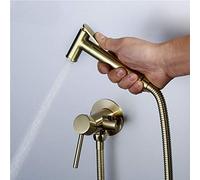 YIeDGvb Bathroom fittings, Cold and Hot Water Mixer Bidet Tap, Solid Brass Bathroom Douche Kit Shattaf Shower Faucet