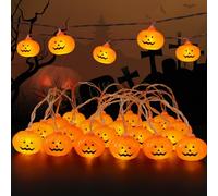 Yiedlsksy Halloween Pumpkin String Lights 3 Metres 20 Pieces for Room Garden Decoration, 2 Modes Halloween Decoration Lights for Indoor Outdoor Decoration