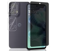 Yieehhow Privacy Screen Protector for Motorola Moto G35 Tempered Glass, [Pack of 1] 9H Hardness Anti-Spy Protective Glass and [Pack of 2] Camera Protection Tempered Glass Screen Protector for Moto G35