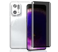Yieehhow Privacy Screen Protector for OPPO Find X5 Pro, [2 Pieces] Camera Film and [1 Piece] 9H Hardness Anti-Spy Tempered Glass, Bubble Free Screen Protector for OPPO Find X5 Pro