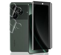 Yieehhow Privacy Screen Protector for Realme GT 6 5G/GT 6T 5G, [2 Pieces] Camera Film and [1 Piece] 9H Anti-Spy Tempered Glass, Bubble Free Screen Protector for Realme GT 6 5G/GT 6T 5G