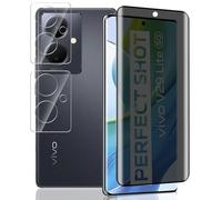 Yieehhow Privacy Screen Protector for Vivo V29 Lite 5G Tempered Glass, [1 Piece] 9H Hardness Anti-Spy Protective Glass and [Pack of 2] Camera Protection Tempered Glass Screen Protector for Vivo V29
