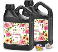YIEHO UV Resin Kit 1000g -Bulk Crystal Clear UV Fast Curing Resin Hard Resin Epoxy uv Supplies for Jewellery Making, DIY Craft Supplies