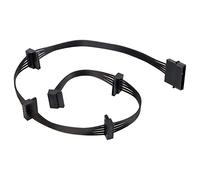 YieJoya 4pin IDE Molex to 15 Pin SATA Power Supply Cable, Large 4Pin Male to 5 x 15 Pin SATA Female Hard Drive Power Splitter Adapter Cable for DIY PC