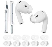 YieJoya 5 Pairs Ear Tips for AirPods 4, Silicone Earbuds Cover Compatible with Apple AirPods 4th Generation, Anti Slip Eartips with Cleaning Pen for Airpods4(White)