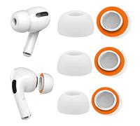 YieJoya Replacement Earplugs for Airpods Pro, UPGRADED Eartips with Hole for Noise Reduction, 3 Pairs Soft Memory Foma Silicone Ear Tips for AirPods Pro Suitable for the Charging (S/M/L, White)