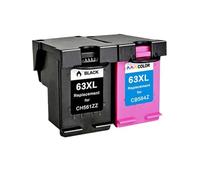 Yield Ink Cartridge Compatible With 63 63XL 1112 2130 2132 3630 Compatible With Officejet 3830 4650 4652 4516 4512 4520(1 SET)