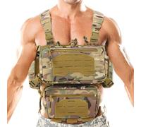 YIELDEDLAND One-Size 1000D Lightweight Tactical Chest Rig with Mag Pouches, Shell Holders, Wing Pouches for Outdoors