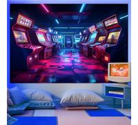 Yieldeer Retro Game Backdrop 7x5ft Retro Gaming Background Backdrop Retro Video Game Studio Banner for Teens Kids 80s 90s Arcade Game Wall Decor Party Supplies