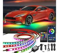 Yielinth Underglow Kit, RGB-IC Under Car Lights With Dream Color Dancing Chasing, 213 Scene Modes, App and Remote Control, 5 Music Modes LED Lights for All Cars