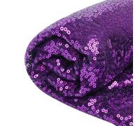 YIEMI Dark Purple Sequin Fabric by The Yard Glitter Sparkly Shiny Sequin Fabric for Fashionable Clothing Toy Decoration Tablecloth and DIY Etc(1 Yard, Dark Purple)