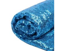 YIEMI Sky Blue Sequin Fabric by The Yard Glitter Sparkly Shiny Sequin Fabric for Fashionable Clothing Toy Decoration Tablecloth and DIY Etc(1 Yard, Sky Blue)