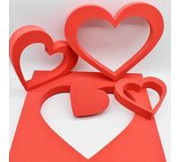 Yiemoge 5pcs Photography Background Props: Heart Foam Geometric Cube for Goods, Crafts, Lipstick, Jewelry, Cosmetics, Makeup Tools, Food