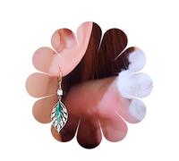 Yienate Boho Crystal Leaf Drop Dangle Earrings Gold Huggie Hoop Earrings Statement Hollow Green Gemstone Leaf Drop Earrings Rhinestone Wedding Earrings St. Patrick's Day Earrings Jewelry for Women