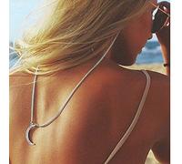 Yienate Boho Eyeglass Chains with Rhinestone Moon Pendant Anti-skid Glasses Chain Eyeglass Accessories Eyewear Retainer Eyeglass Strap Holder Sunglass Retainer Strap for Women and Girls (Silver)