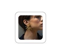 Yienate Boho Sun Gold Vintage Sunburst Dangle Earrings Large Sun Hoop Drop Statement Spike Geometric Celestial Everyday Jewellery for Women
