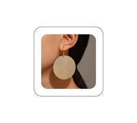 Yienate Circle Disc Dangle Drop Earrings Gold Boho Large Round Circular Earrings Statement Geometric Flat Round Earrings Minimalist Big Coin Disk Drop Earrings Jewelry for Women and Girls