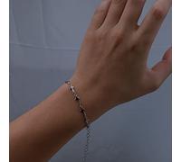 Yienate Cross Bracelet Silver Cross Satellite Chain Wrist Chain Boho Crucifix Station Hand Chain Minimalist Cross Bracelets Jewelry Gifts for Women Girls