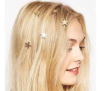 Yienate Star Hair Clips Spiral Barrette Gold Star Hair Pins Head Clip 5 Packs Make Up Headpieces Bridal Barrette Wedding Hair Accessories for Women Girls