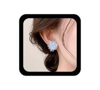 YienDoo Boho Acrylic Flower Earrings Unique Colorful Resin Flower Stud Bride Wedding Earring Plumeria Floral Petal Earrings Statement Dopamine Happy Summer Floral Earring Jewelry for Women, Zinc, No