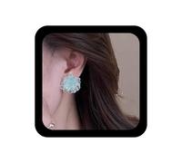 YienDoo Boho Acrylic Flower Earrings Unique Colorful Resin Flower Stud Bride Wedding Earring Plumeria Floral Petal Earrings Statement Dopamine Happy Summer Floral Earring Jewelry for Women, Zinc, No