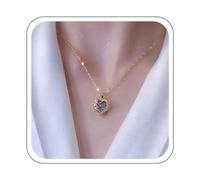 YienDoo Funky Crystal Heart Necklaces Choker Angel Wing Love Heart Rhinestone Pendant Necklace Gold Amethyst Necklace Chain Boho Statement Sparkly Birthstone Necklace Jewelry for Women