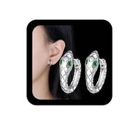 YienDoo Snake Hoop Earrings Tiny Snake Ear Cuff Gold Huggie Serpent Hoops Earrings Cool Pocket Snake Ear Jacket Statement Animal Ear Cuff Earrings Jewelry for Women, Silver