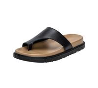 YIENHUI Women's Sandals Orthopedic Flat Beach Slippers Comfy Anti-slip Flip Flops Open Toe Flip Flops with Big Toe Bone Correction Casual Retro Summer Beach Shoes for Outdoors-Black||numeric_4