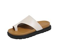 YIENHUI Women's Sandals Orthopedic Hallux Valgus Slippers Fashionable Bunion Corrector Comfortable Non-Slip Correction Slippers Summer Outdoor Beach Casual Open Toe Flip-Flops-White||numeric_5