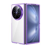 Yienning Case for VIVO X Fold 3 Pro, Slim Transparent Cover Luxury Electroplated Edge, Ultra Thin Shockproof Bumper Folding Shell for VIVO X Fold 3 Pro