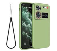 Yienning for Nubia Z70S Ultra Case, Premium Liquid Silicone Shockproof Phone Case Thin Slim Grip Soft Smooth Rubber Gel Simple Cover [Upgraded Camera Protection] Matcha Green