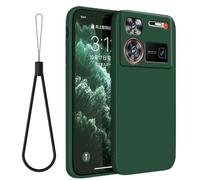 Yienning for Nubia Z70S Ultra Case, Premium Liquid Silicone Shockproof Phone Case Thin Slim Grip Soft Smooth Rubber Gel Simple Cover [Upgraded Camera Protection] Midnight Green