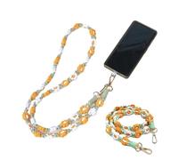 Yienning Phone Wrist Strap, Daisy Cell Phone Lanyard, Handmade flower keychain, Phone Case Wrist Lanyard Bracelet, Long Style C, One Size