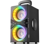 YIER Bluetooth Speakers, 100dB Loud Subwoofer 80w(Peak) Stereo Sound,Wireless TWS Portable Speaker with Lights, Bassup Technology, Long Playtime for Outdoor Party
