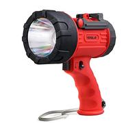 YIERBLUE Rechargeable Spotlight with Super High Lumen LED, IP67 Waterproof Handheld Flashlight Searchlight with Detachable Red Light Filter, Long Running