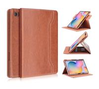 Yiernuo Case for Samsung Galaxy Tab S6 Lite 10.4 Inch 2024 2022 2020 Tablet SM-P620 P625 P613 P619 P610 P615, 360° Rotate Transparent Back Shell Protective Case with Auto Sleep/Wake, Brown