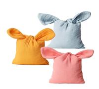 YIEUR Pack of 6 Easter Sack Fabric Gift Bag Rabbit, Colourful Easter Bunny Easter Bag for Filling Easter Basket Gift Wrapping with Rabbit Ears for Sweets Easter Decorations (3 Colours)