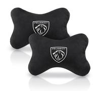 YIFANFENGSHUN 2 Pcs Car Headrest Pillow for Peugeot 301 2017-, Neck Pillow Breathable Leather Cover Car Head Rest Cushion Interior Accessories,White