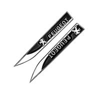 YIFANFENGSHUN 2pcs 3D Metal Car Stickers for Peugeot 108 Hatch 2014-, Metal Emblem Decal for Car Waterproof Auto Badge Sticker Door Decoration Auto Accessories