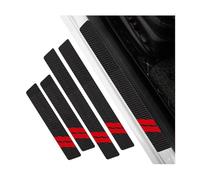 YIFANFENGSHUN 4 pcs Car Door Sill Protector Kick Plate Guard for Audi TT 8S FV I 2014-2019, Carbon Fiber Step Pedal Sticker Carbon Fiber Automobile Threshold Protection,A