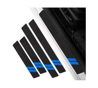YIFANFENGSHUN 4 pcs Car Door Sill Protector Kick Plate Guard for Ford Transit Courier I 2014-2024, Carbon Fiber Step Pedal Sticker Carbon Fiber Automobile Threshold Protection,B