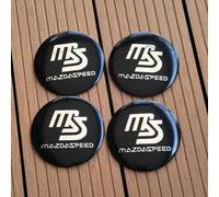 YIFANFENGSHUN 4PCS Car wheel center sticker for Mazda 2 III Sedan(DL) 2019-2022 56MM, Waterproof DustProof Wheel Decoration Cover Wheel Center with Car Logo Emblem Sticker