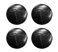 YIFANFENGSHUN 4PCS Car wheel center sticker for Tesla Model 3 Model Y 56mm, Waterproof DustProof Wheel Decoration Cover Wheel Center with Car Logo Emblem Sticker,Matte Black